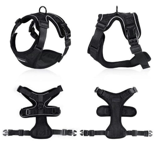 Cat harness backpack & Car Seatbelt – Adjustable Reflective Mesh Vest