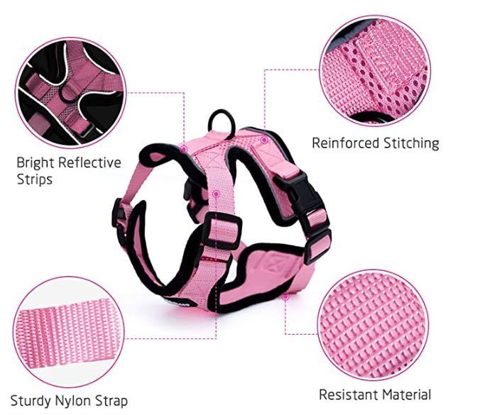 Cat harness backpack & Car Seatbelt – Adjustable Reflective Mesh Vest