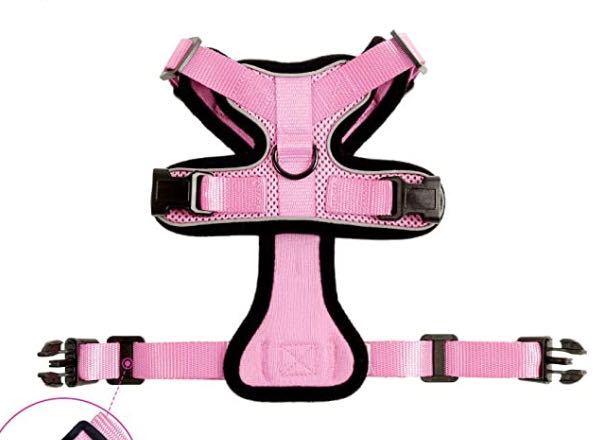 Cat harness backpack & Car Seatbelt – Adjustable Reflective Mesh Vest