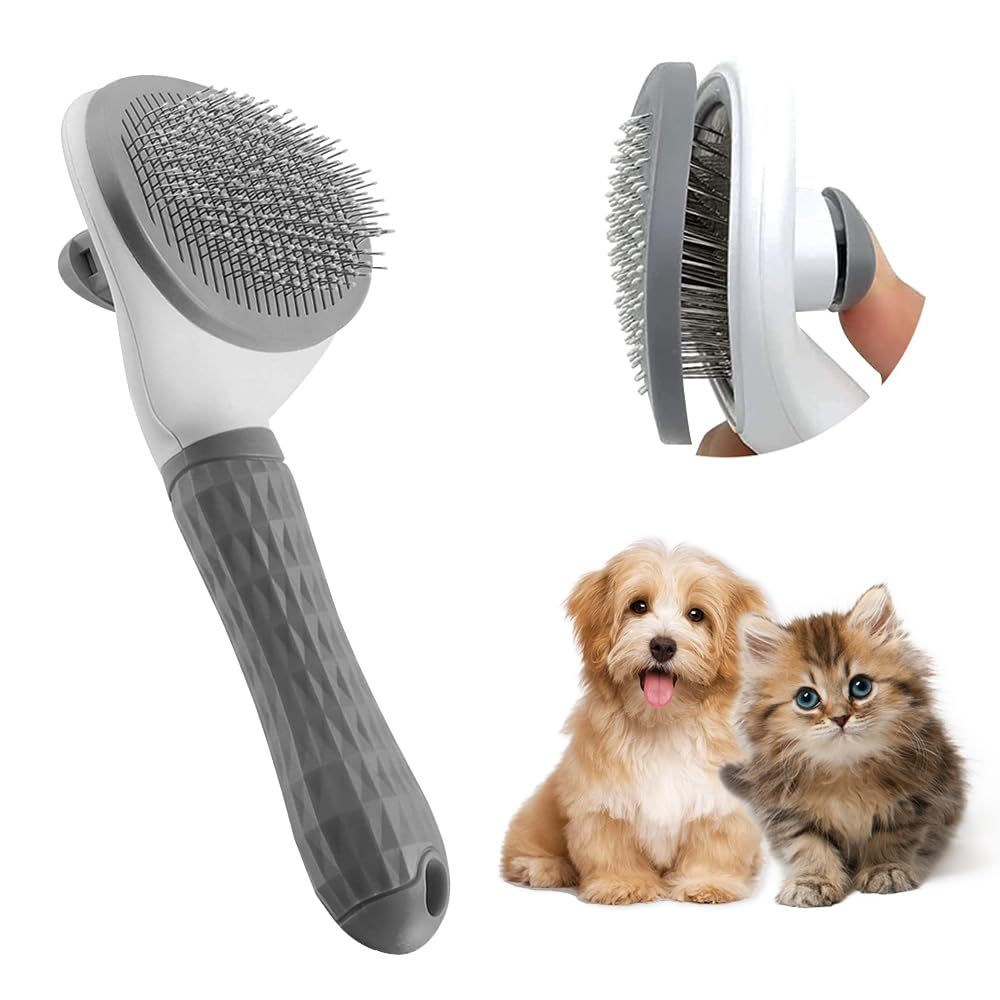 Hair Cat Brush slicker with Release Button