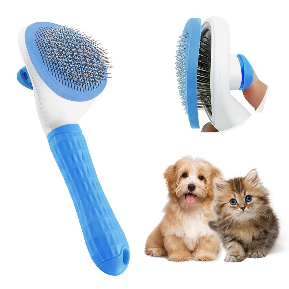 Hair Cat Brush slicker with Release Button