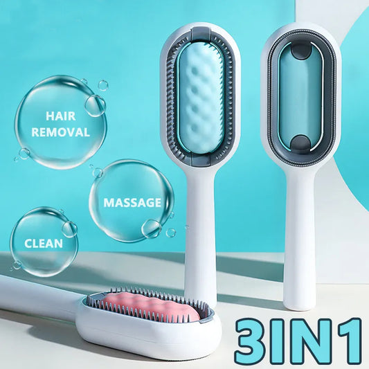 4-in-1 Cat Hair Brush with Water Tank – Double-Sided Grooming Comb