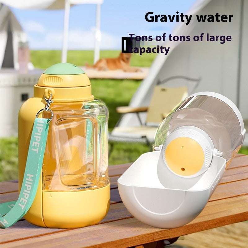 2-in-1 Portable Pet Water & Food Bottle – Travel Cup for Dogs & Cats