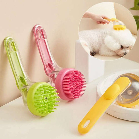 Long Handle Pet Bath Brush – Grooming Comb for Dogs & Cats