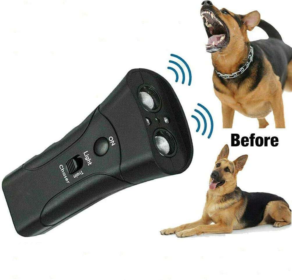 3-in-1 Ultrasonic Dog Repeller – Anti-Bark & Training Device