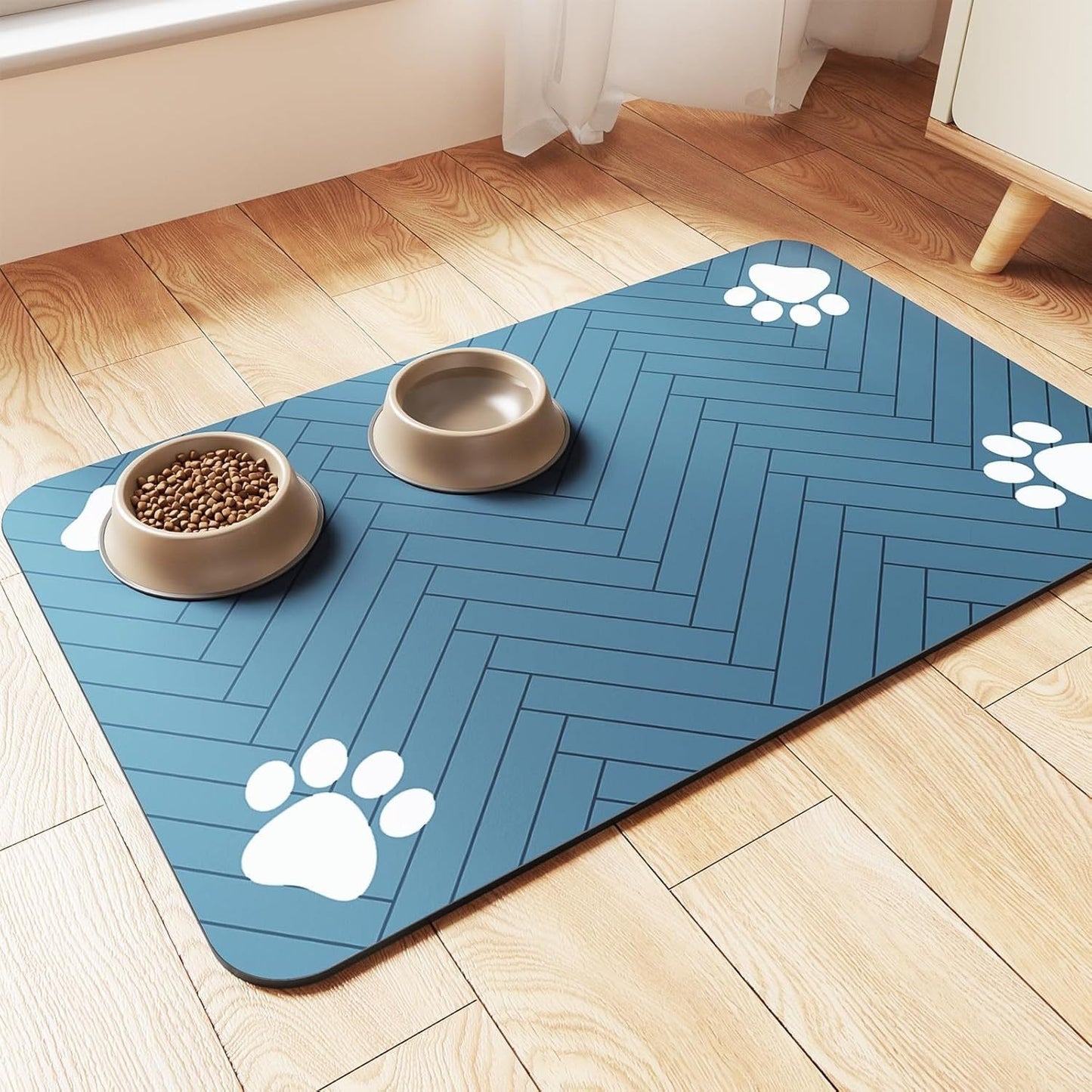 Pet Cat And Dog Eating Diatom Ooze Floor Mat Feeding Splash-proof Household Water-absorbing Quick-drying