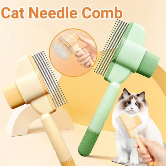 Professional Pet Grooming Comb – With Release Button for Cats & Dogs